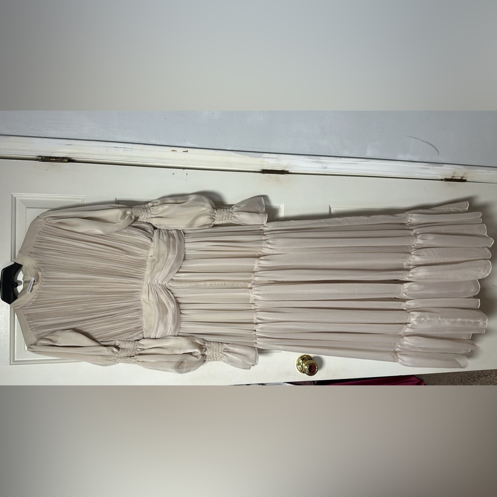 Summer evenings cream dress.